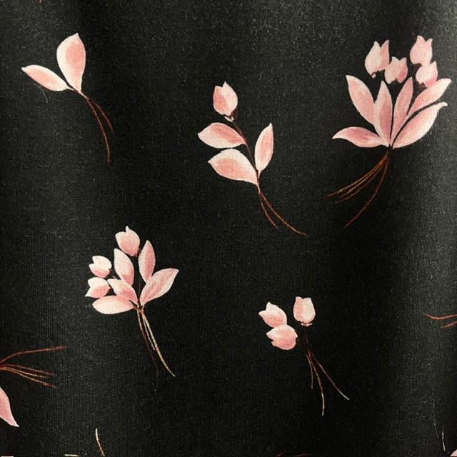 Single-Jersey Stretch Fiori rosa