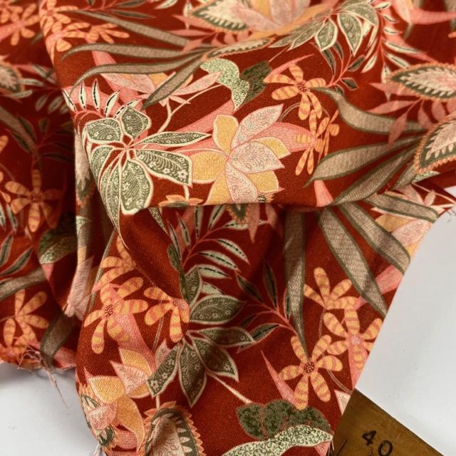 Gewebe Leinen Blumen, nur noch wenige Meter