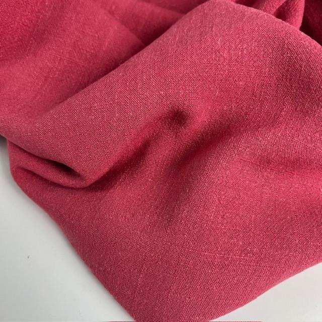 Gewebe Leinen Mira himbeer