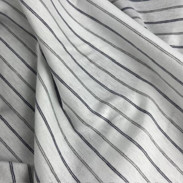 Single-Jersey Streifen blau/grau