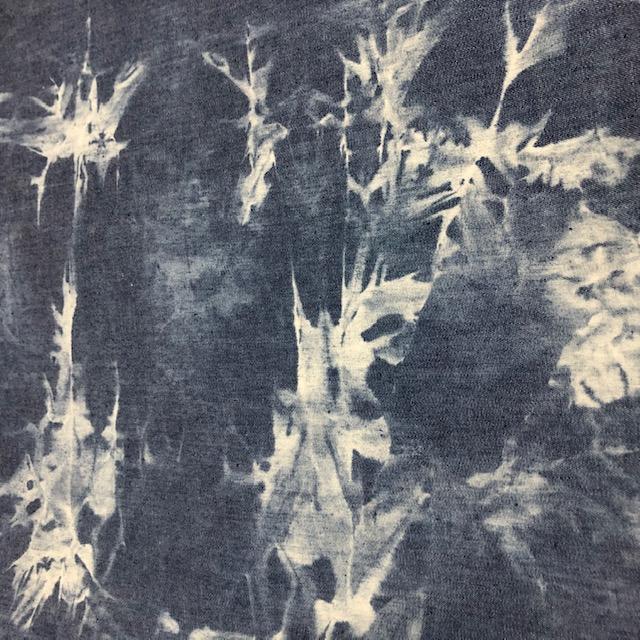 Gewebe Jeans Batik blau - 0