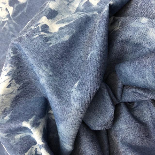 Gewebe Jeans Batik blau - 1