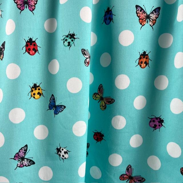 Gewebe Satin Coccinella blu chiaro, nur noch wenige Meter