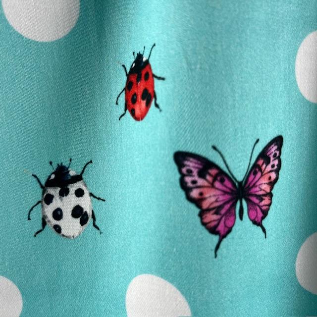 Gewebe Satin Coccinella blu chiaro, nur noch wenige Meter - 1