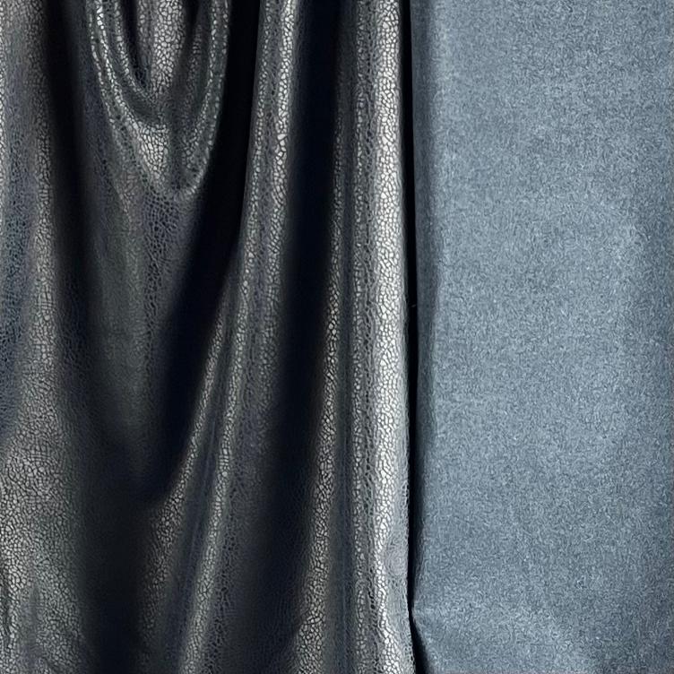 Gewebe Leder Imitat Suede marine