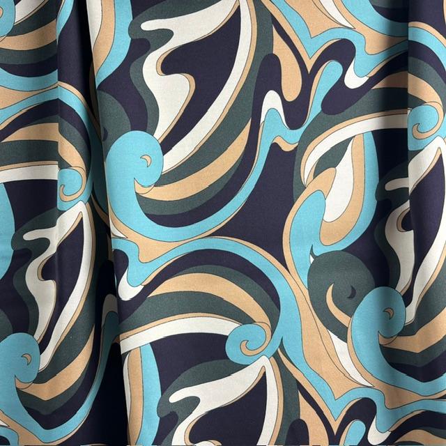 Gewebe Satin Stretch Pucci blu
