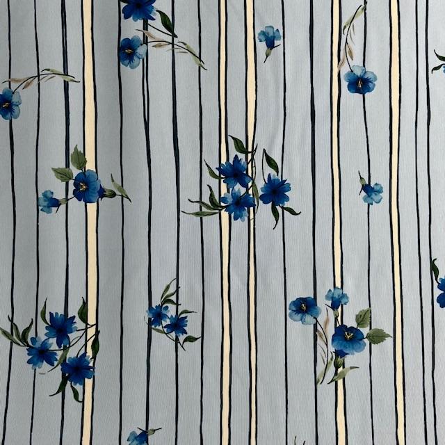 Single-Jersey Stretch Fiori & striata