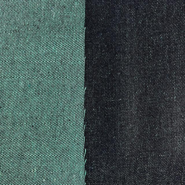 Gewebe Jeans Double-Face blau/petrol