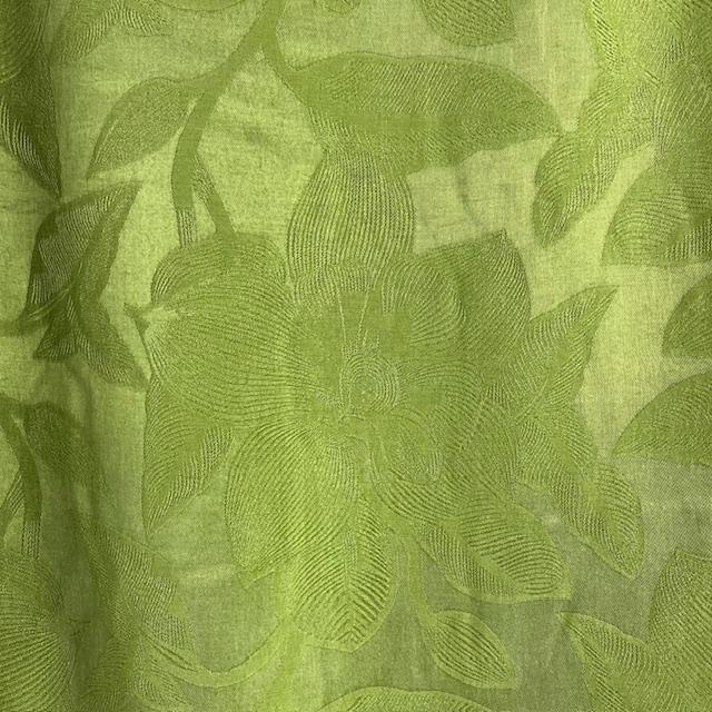 Gewebe Jacquard Blumen grün