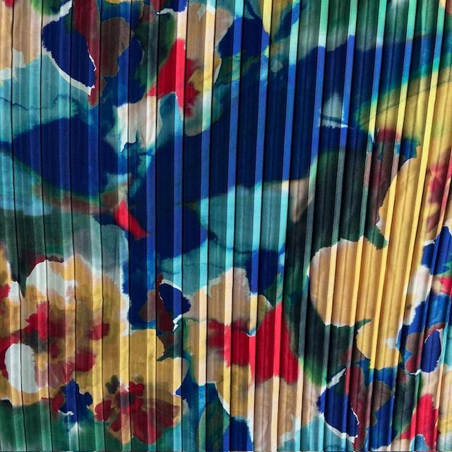 Plissée Number 2 gelb/rot/grün