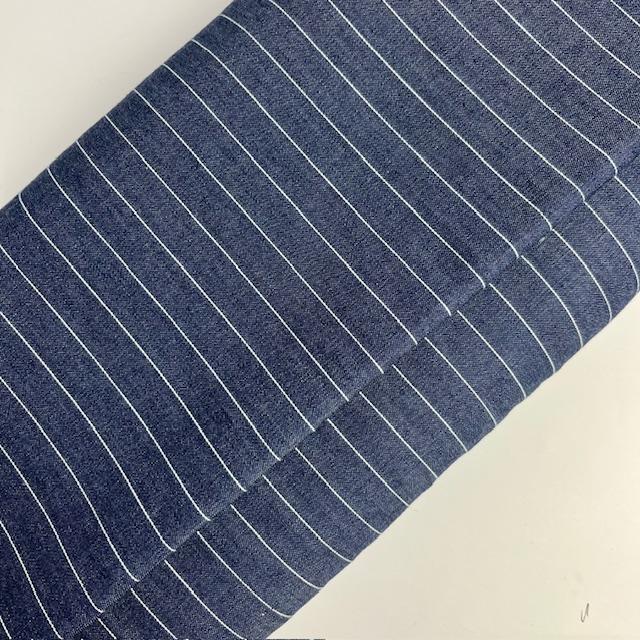 Gewebe Jeans feiner Streifen dunkel