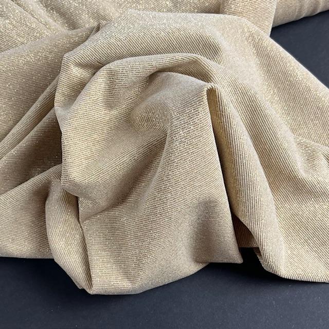 Single-Jersey Lurex beige, nur noch wenige Meter