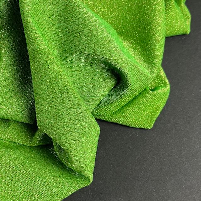 Single-Jersey Lurex grün, nur noch wenige Meter