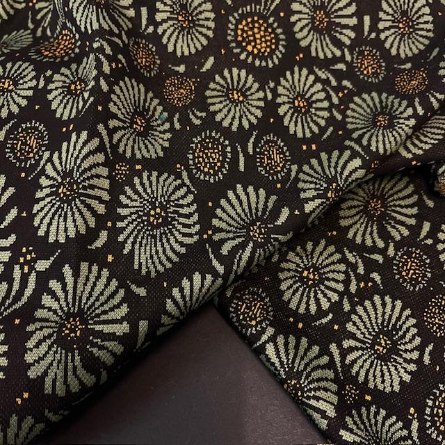 Strick Jacquard Blumen grün, nur noch wenige Meter