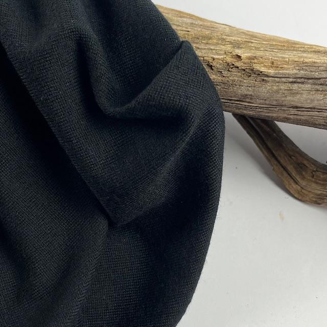 Single-Jersey Merino schwarz