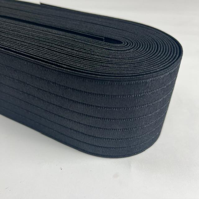 Gurtband elastisch, gerippt 60mm schwarz