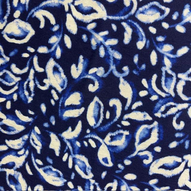 Gewebe Viskose Crash Ranken marine