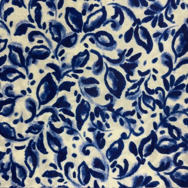 Gewebe Viskose Crash Ranken weiss