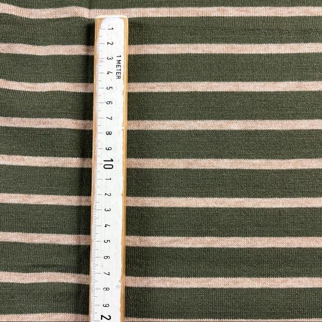 Strick Streifen grün/beige - 0