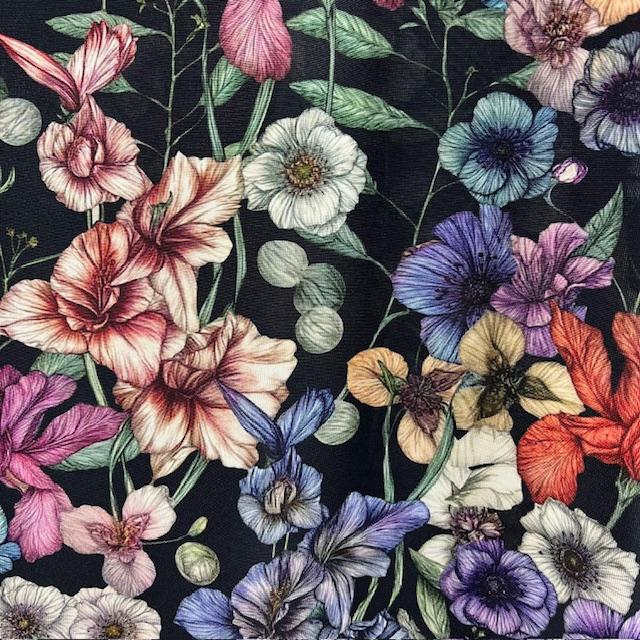 Single-Jersey Stretch Anemone scuro