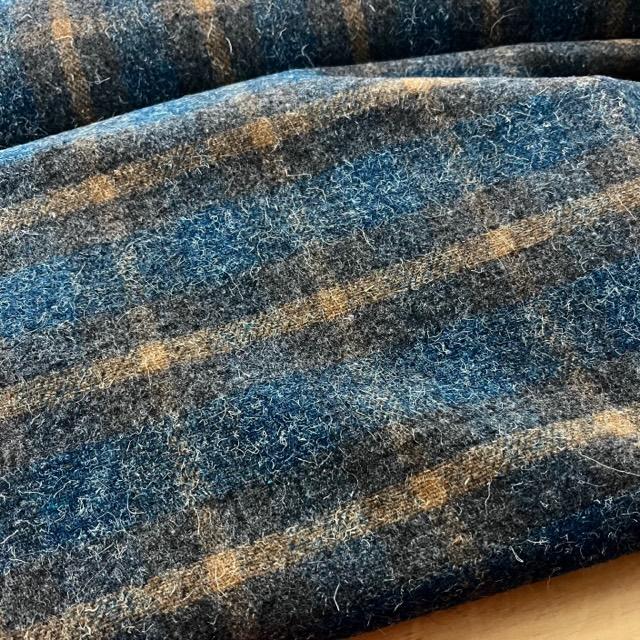 Gewebe Harris Tweed Wolle blue, nur noch wenige Meter
