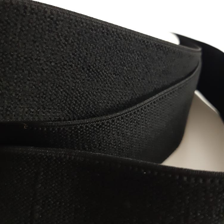 Velours- Elastic schwarz 30mm