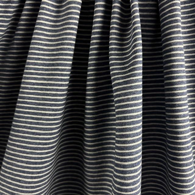 Single-Jersey Ringel jeans, nur noch wenige Meter