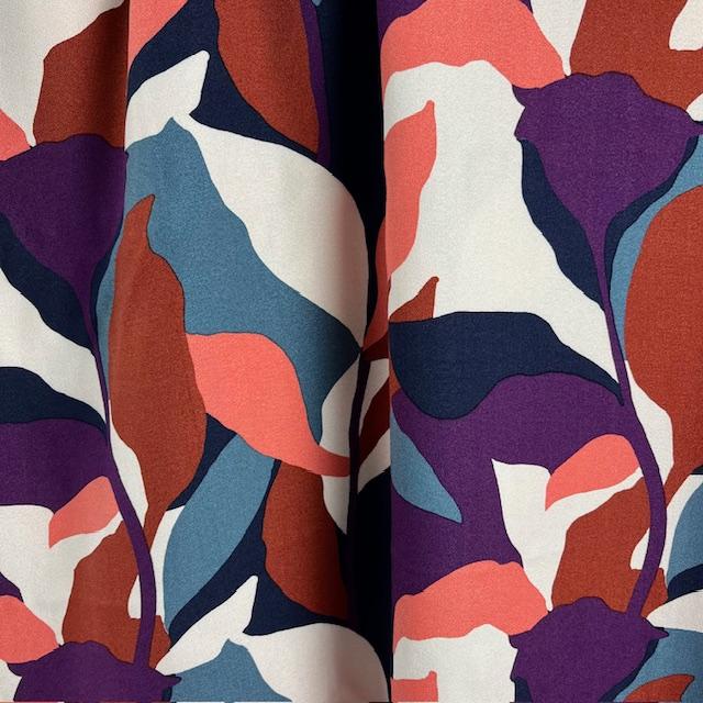 Gewebe Crêpe La Foglia rosa, nur noch wenige Meter