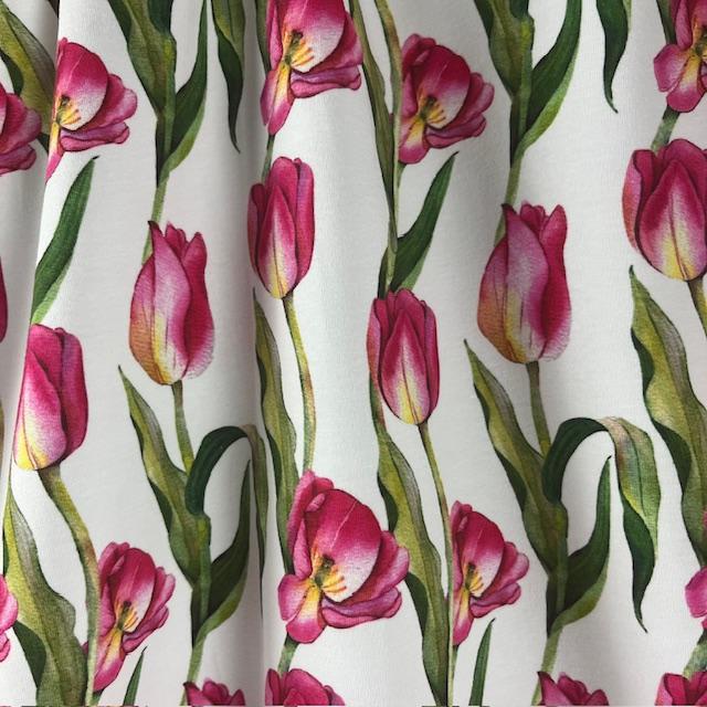 Single-Jersey Stretch Tulpen pink