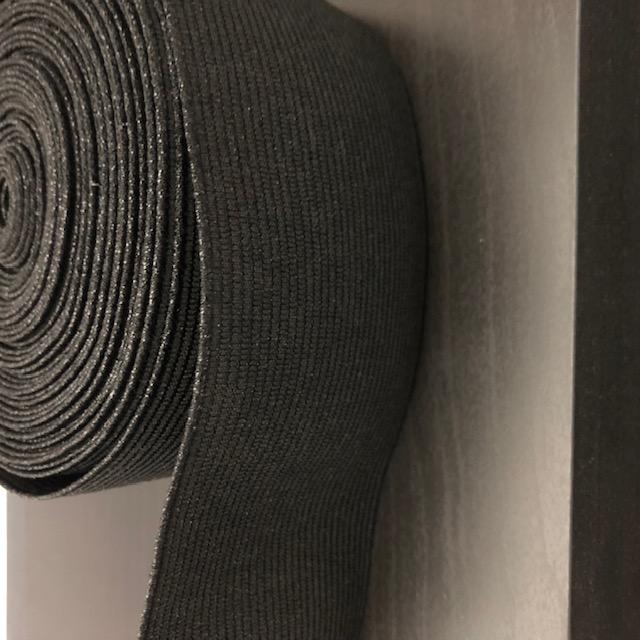 Elastband Lurex/schwarz 80mm