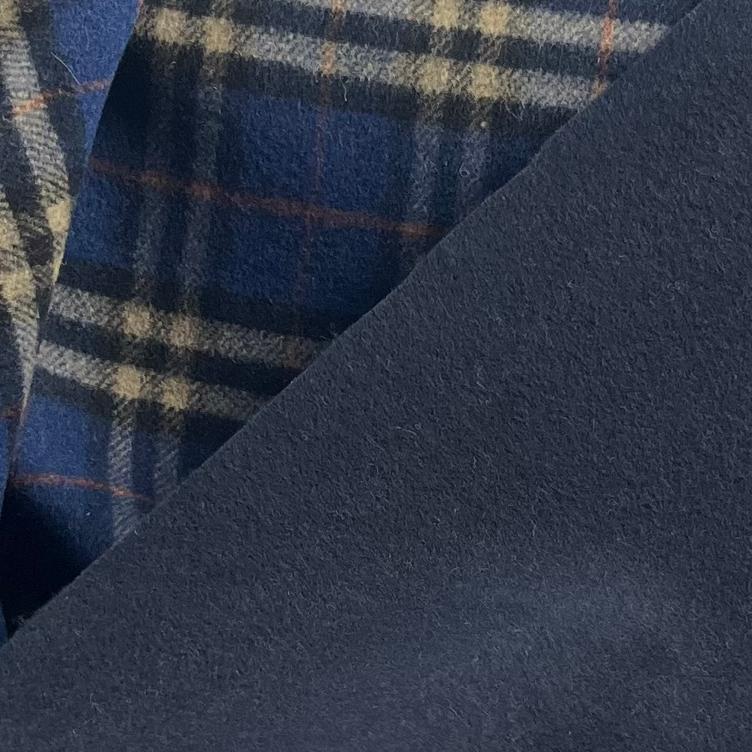 Gewebe Max Mara Karo Double-Face Wolle, nur noch wenige Meter