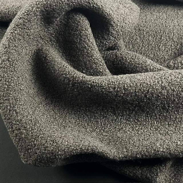 Strick Bouclé Wolle taupe
