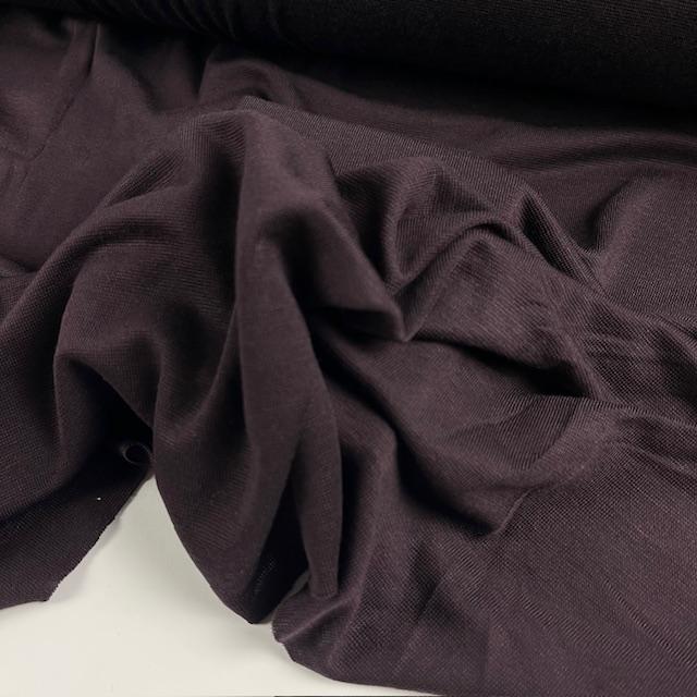 Single-Jersey Stretch Merino dark aubergine