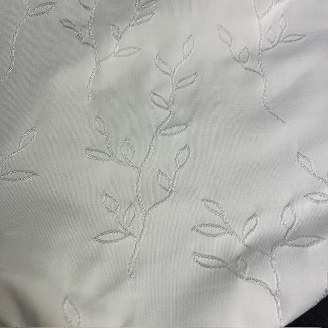 Single-Jersey Stretch Jacquard Ranke weiss,